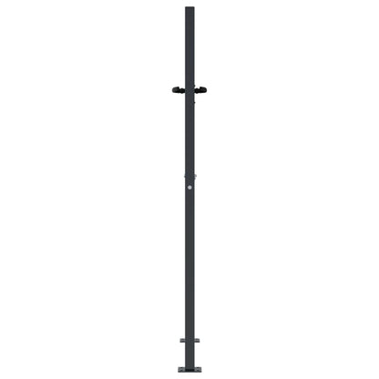 Garden Gate Anthracite 100x125 cm Steel Bamboo Design