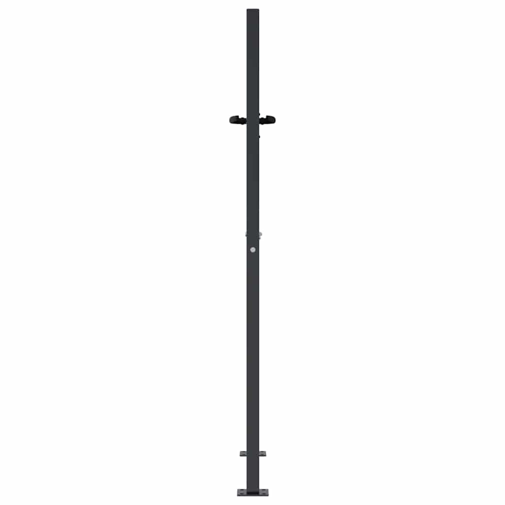 Garden Gate Anthracite 100x150 cm Steel Bamboo Design