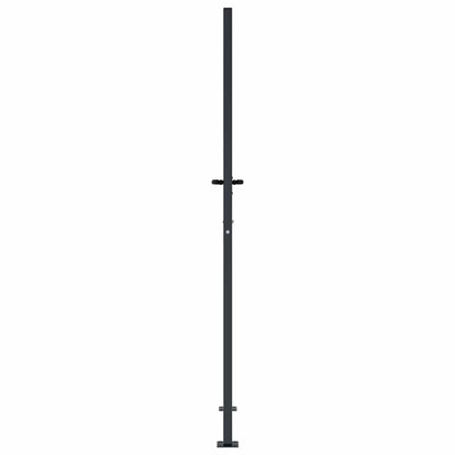 Garden Gate Anthracite 100x200 cm Steel Bamboo Design