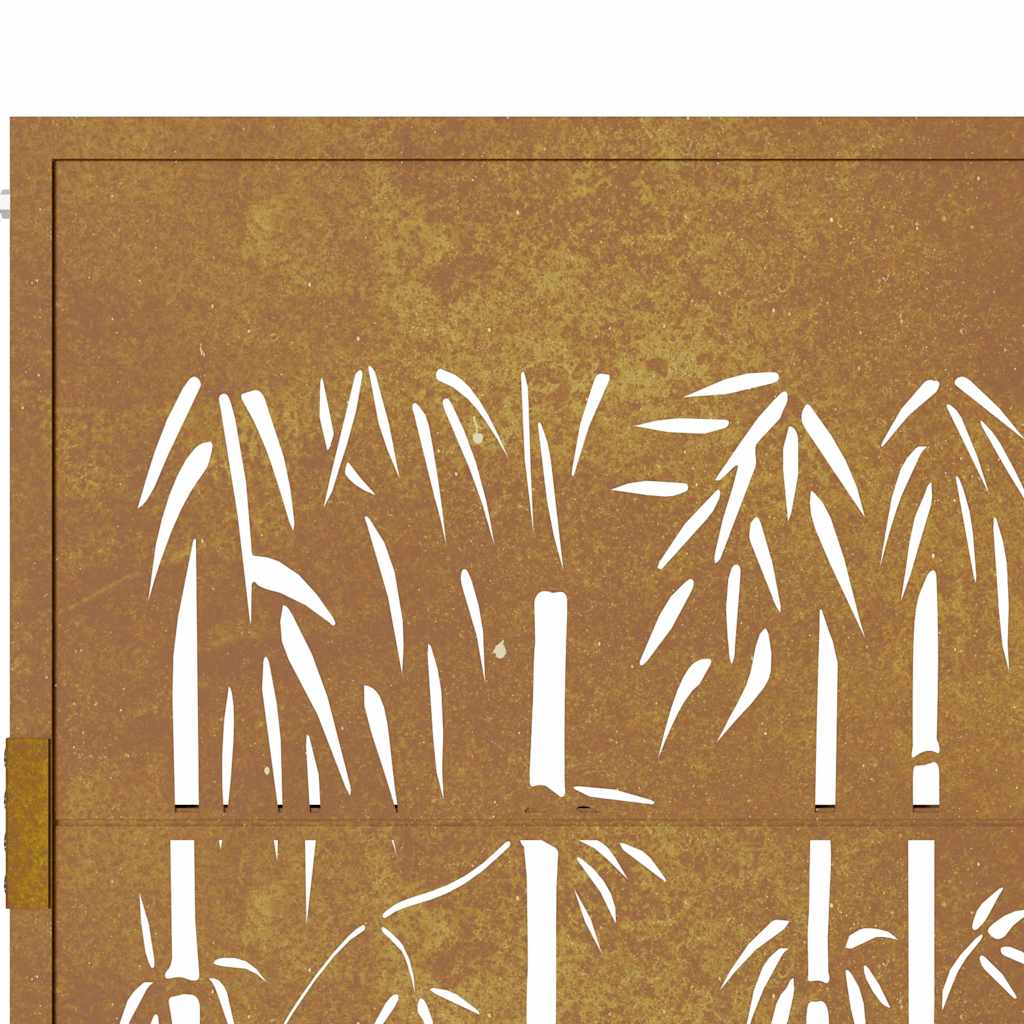 Garden Gate 100x200 cm Corten Steel Bamboo Design