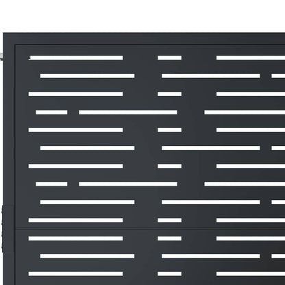 Garden Gate Anthracite 100x75 cm Steel Square Design