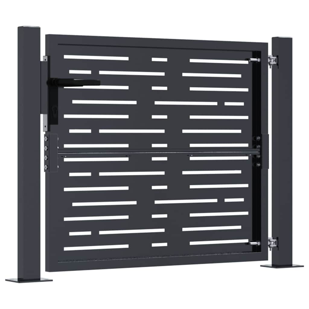 Garden Gate Anthracite 100x100 cm Steel Square Design