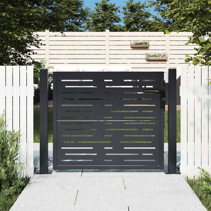 Garden Gate Anthracite 100x100 cm Steel Square Design
