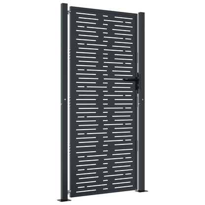 Garden Gate Anthracite 100x175 cm Steel Square Design