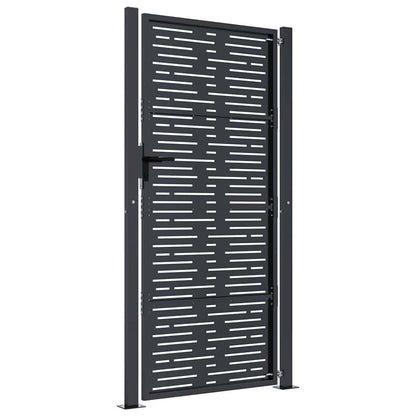 Garden Gate Anthracite 100x175 cm Steel Square Design