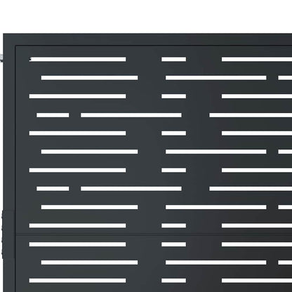Garden Gate Anthracite 100x200 cm Steel Square Design