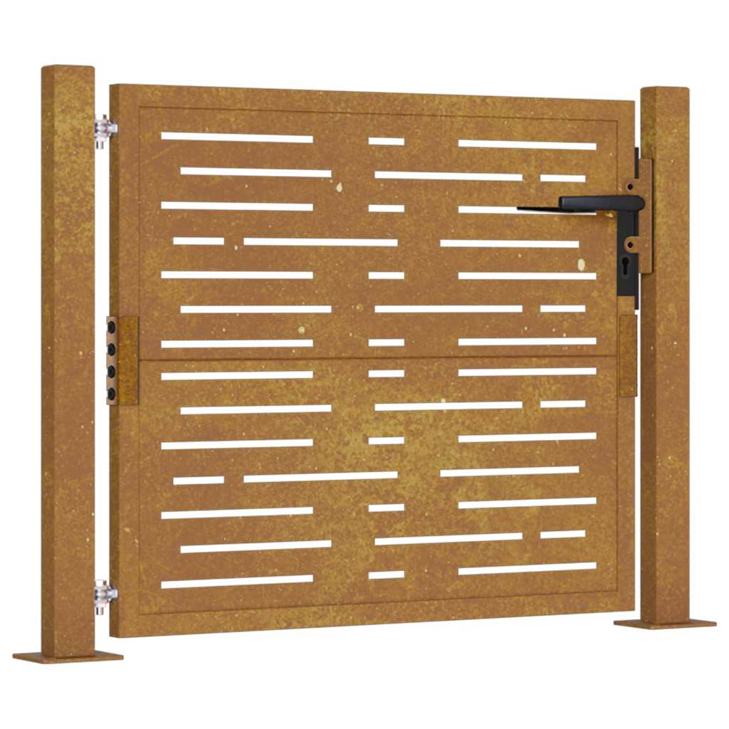 Garden Gate 100x75 cm Corten Steel Square Design