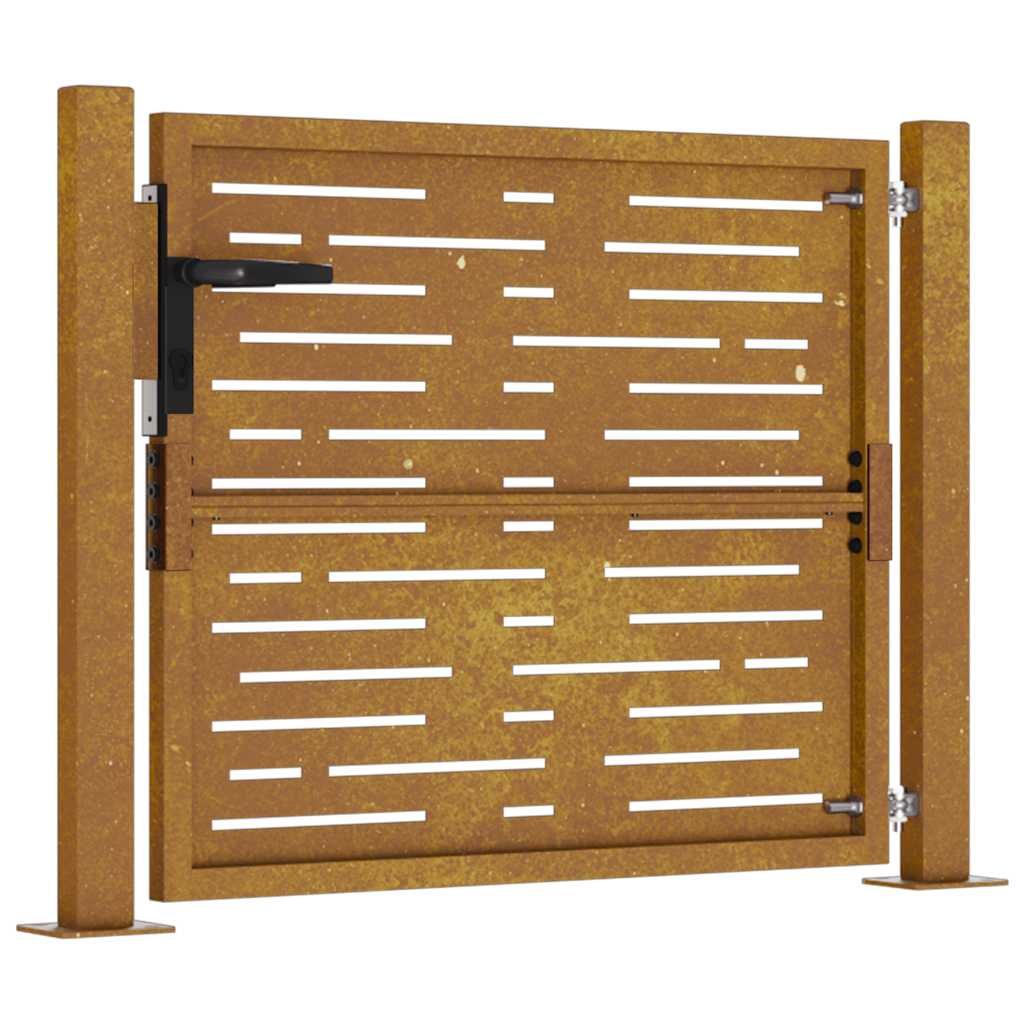 Garden Gate 100x75 cm Corten Steel Square Design