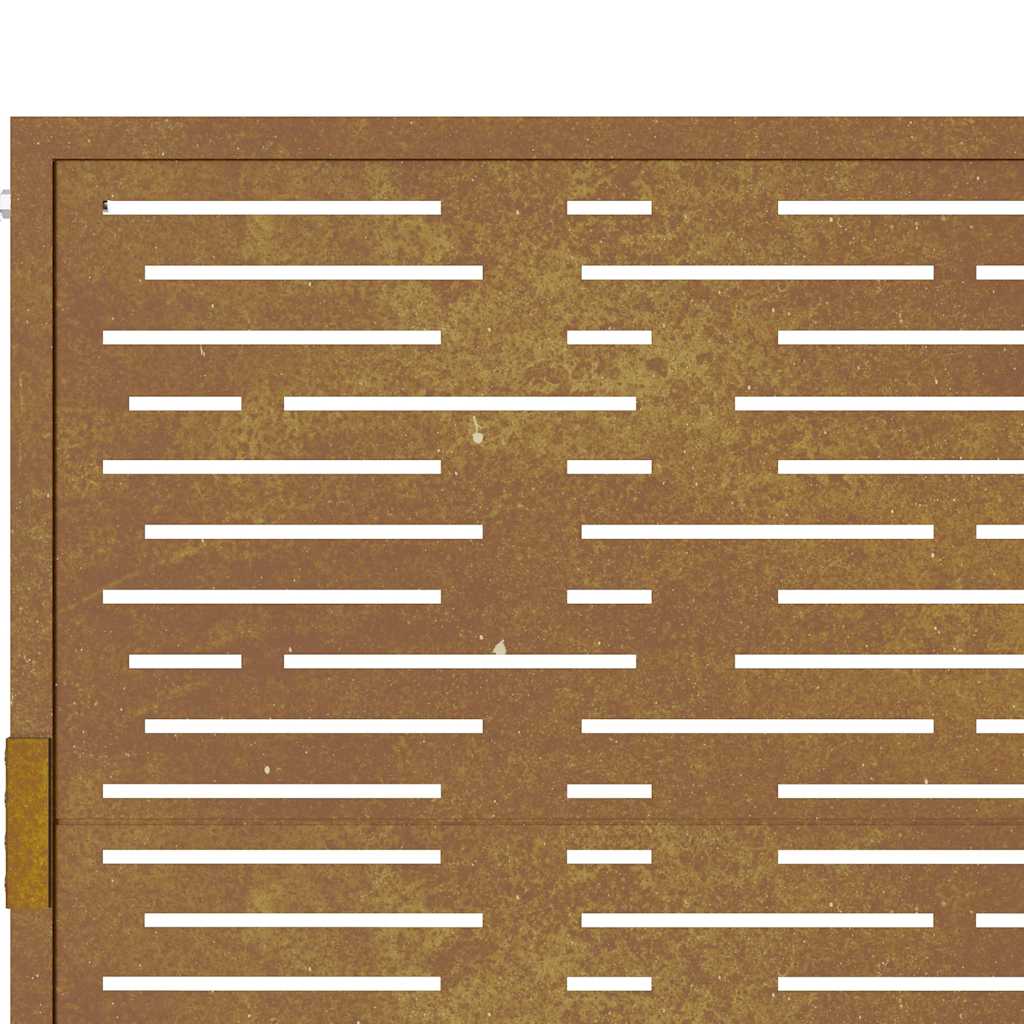 Garden Gate 100x175 cm Corten Steel Square Design
