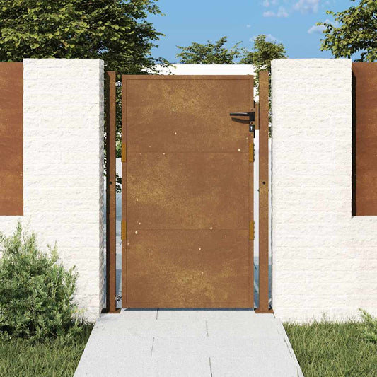Garden Gate 100 x 125 cm Powder-Coated Steel Black Lockable