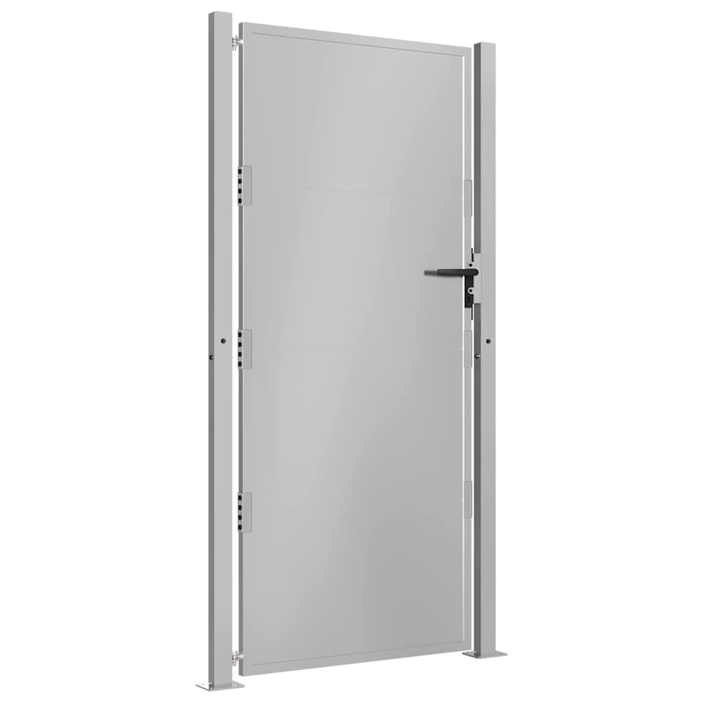 Garden Gate 100 x 175 cm Powder-Coated Steel Black Lockable