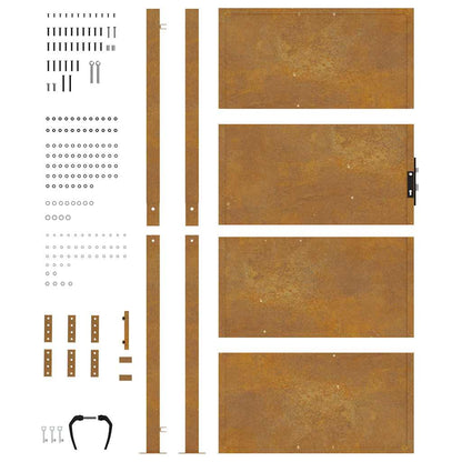 Garden Gate 100x175 cm Corten Steel