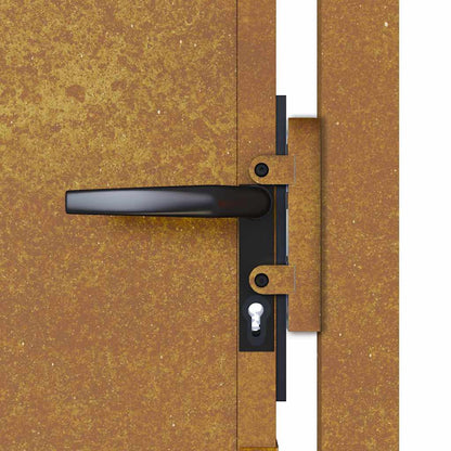 Garden Gate 100 x 200 cm Powder-Coated Steel Black Lockable