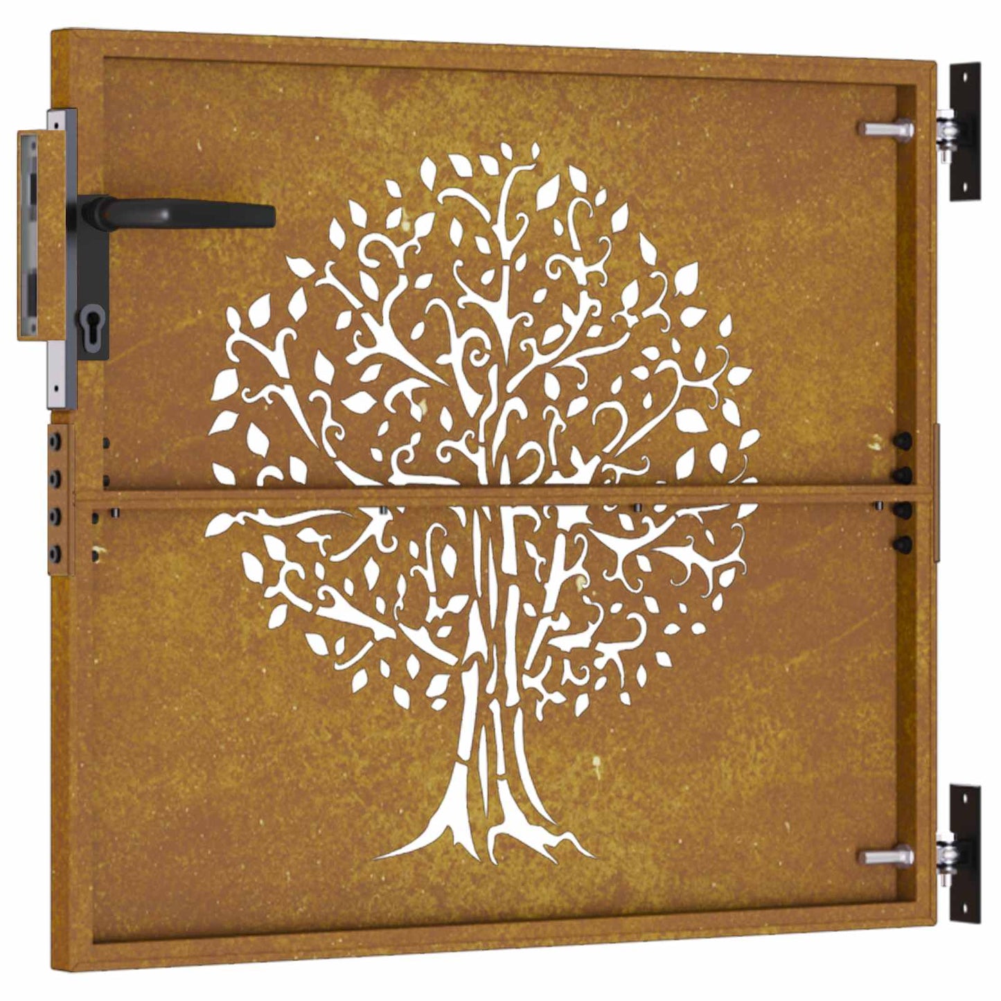 Garden Gate 85x100 cm Corten Steel Tree Design
