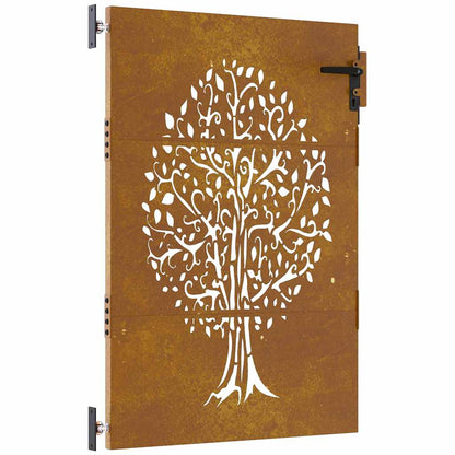 Garden Gate 85x125 cm Corten Steel Tree Design