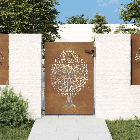 Garden Gate 85 x 125 cm Powder-coated steel Black Lockable