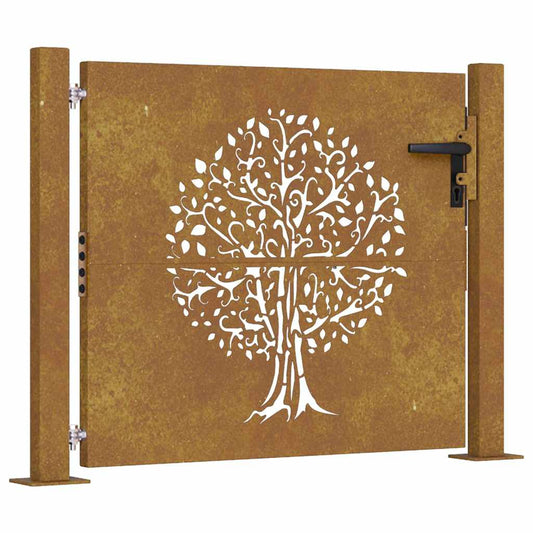 Garden Gate 100 x 75 cm Powder-coated steel Black Lockable