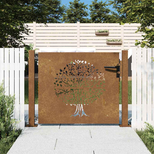 Garden Gate 100 x 75 cm Powder-coated steel Black Lockable