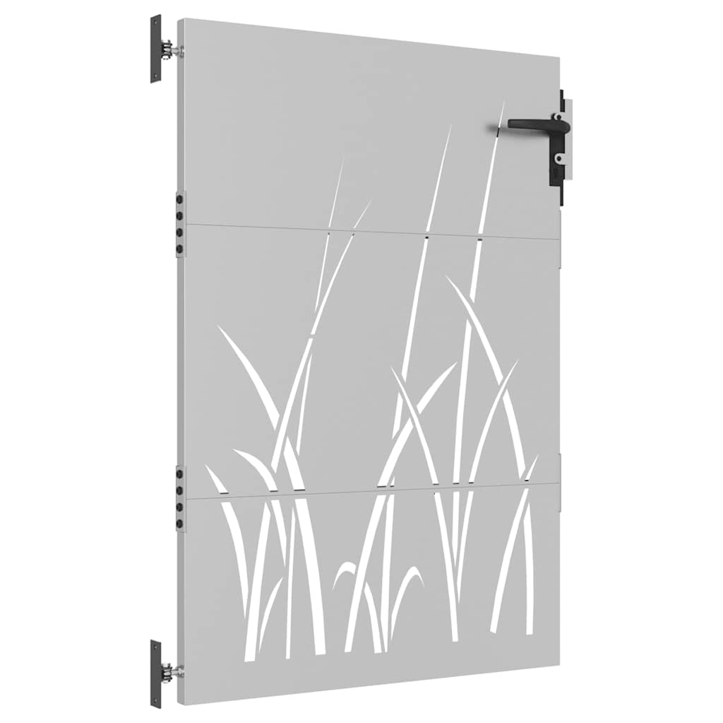 Garden Gate 85x125 cm Corten Steel Grass Design