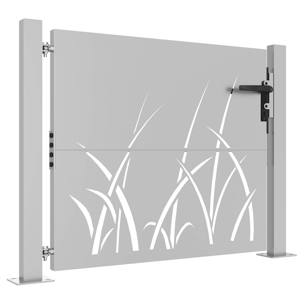 Garden Gate 100x100 cm Corten Steel Grass Design