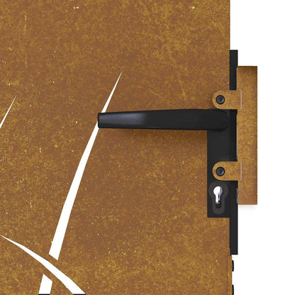 Garden Gate 100x100 cm Corten Steel Grass Design