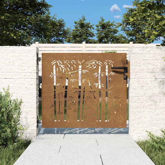 Garden Gate 85 x 75 cm Powder-coated steel Black Lockable