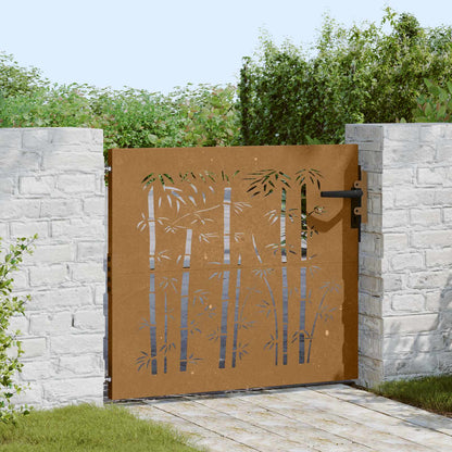 Garden Gate 85 x 100 cm Powder-coated steel Black Lockable