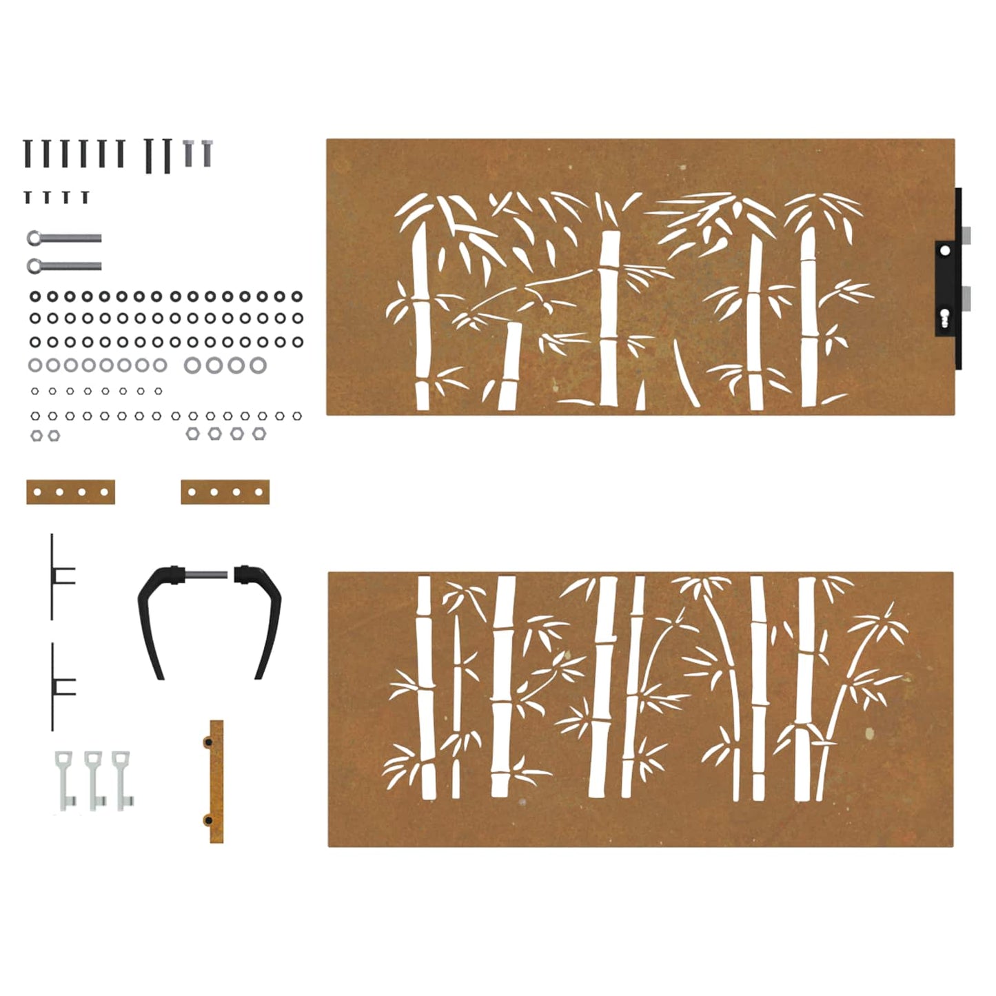 Garden Gate 85 x 100 cm Powder-coated steel Black Lockable