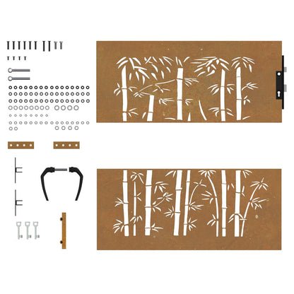 Garden Gate 85 x 100 cm Powder-coated steel Black Lockable
