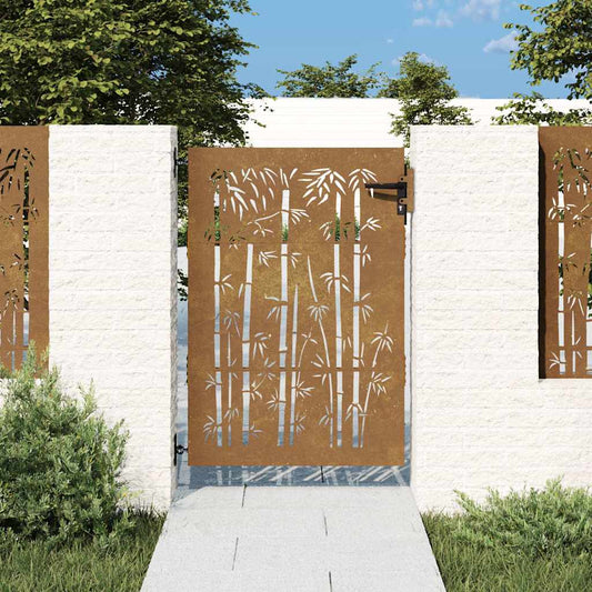 Garden Gate 85 x 150 cm Powder-coated steel Black Lockable