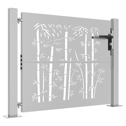 Garden Gate 100x100 cm Corten Steel Bamboo Design