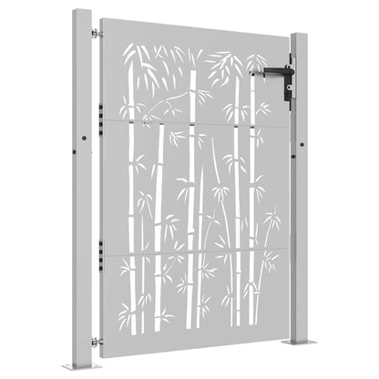 Garden Gate 100x125 cm Corten Steel Bamboo Design