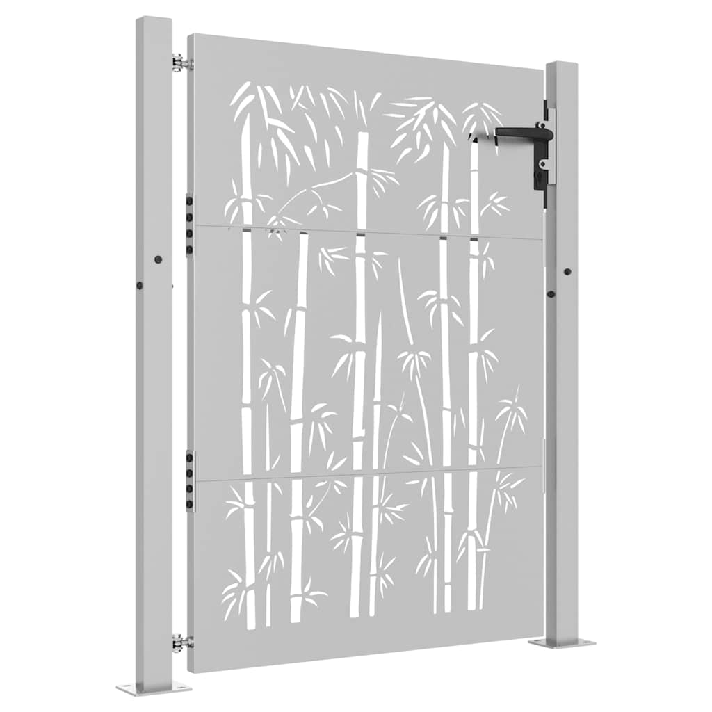 Garden Gate 100x150 cm Corten Steel Bamboo Design