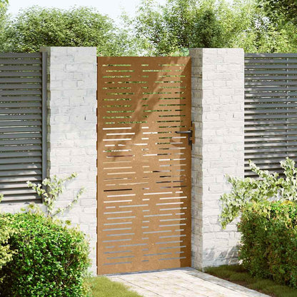 Garden Gate 85x200 cm Corten Steel Square Design
