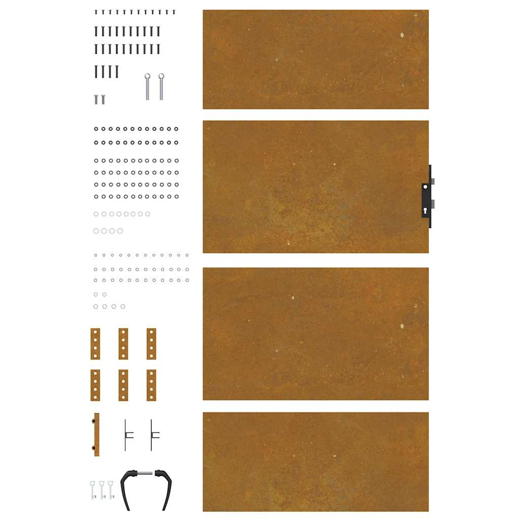 Garden Gate 85x200 cm Corten Steel