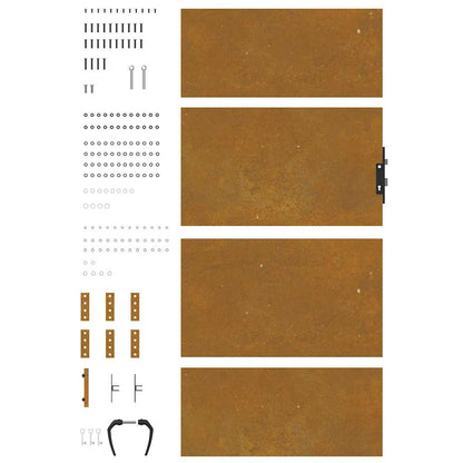Garden Gate 85x200 cm Corten Steel