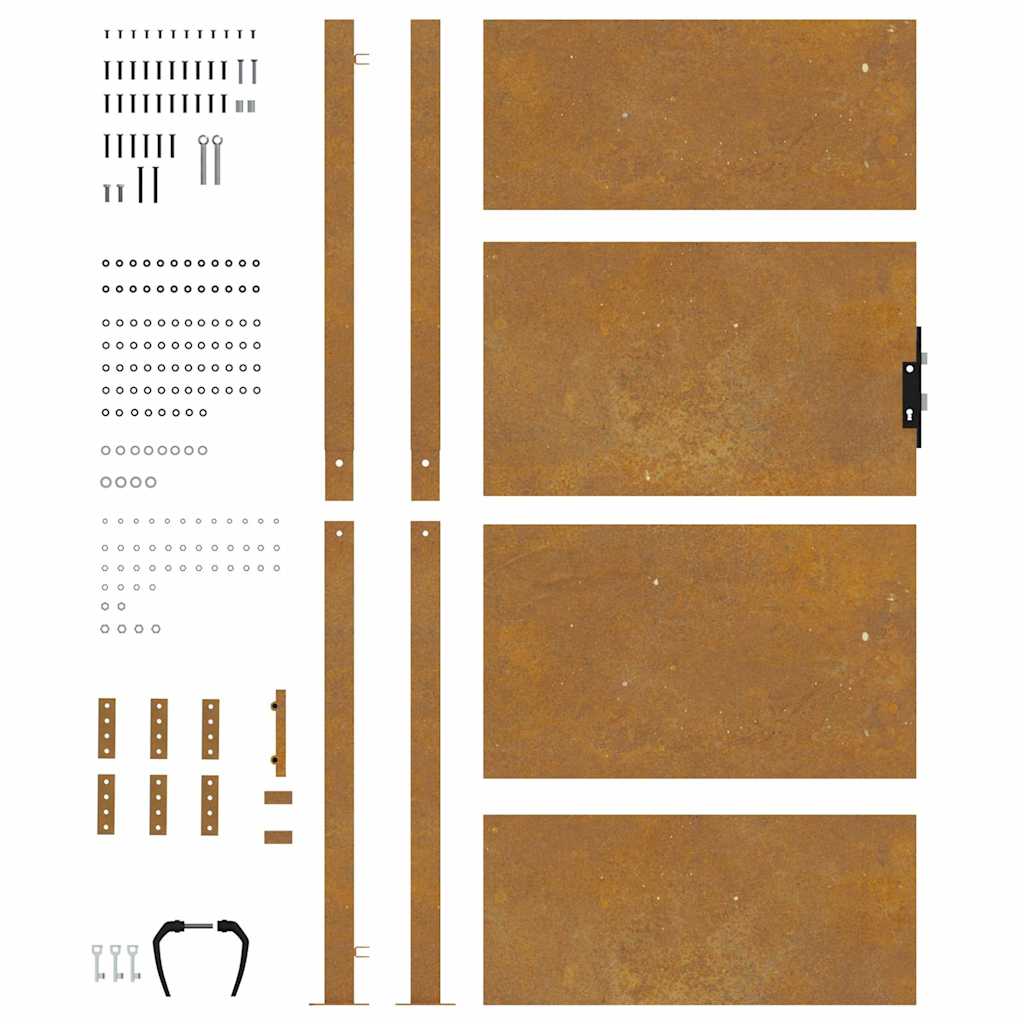 Garden Gate 100x175 cm Corten Steel