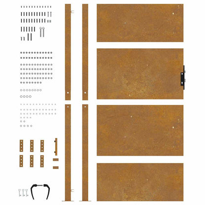 Garden Gate 100x175 cm Corten Steel