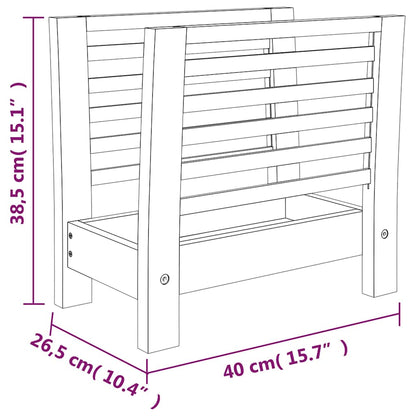 Magazine Rack 40x26.5x38.5 cm Solid Wood Walnut