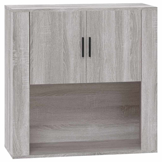 Wall Cabinet | Grey Sonoma | Engineered wood | 80 cm x 33 cm x 80 cm