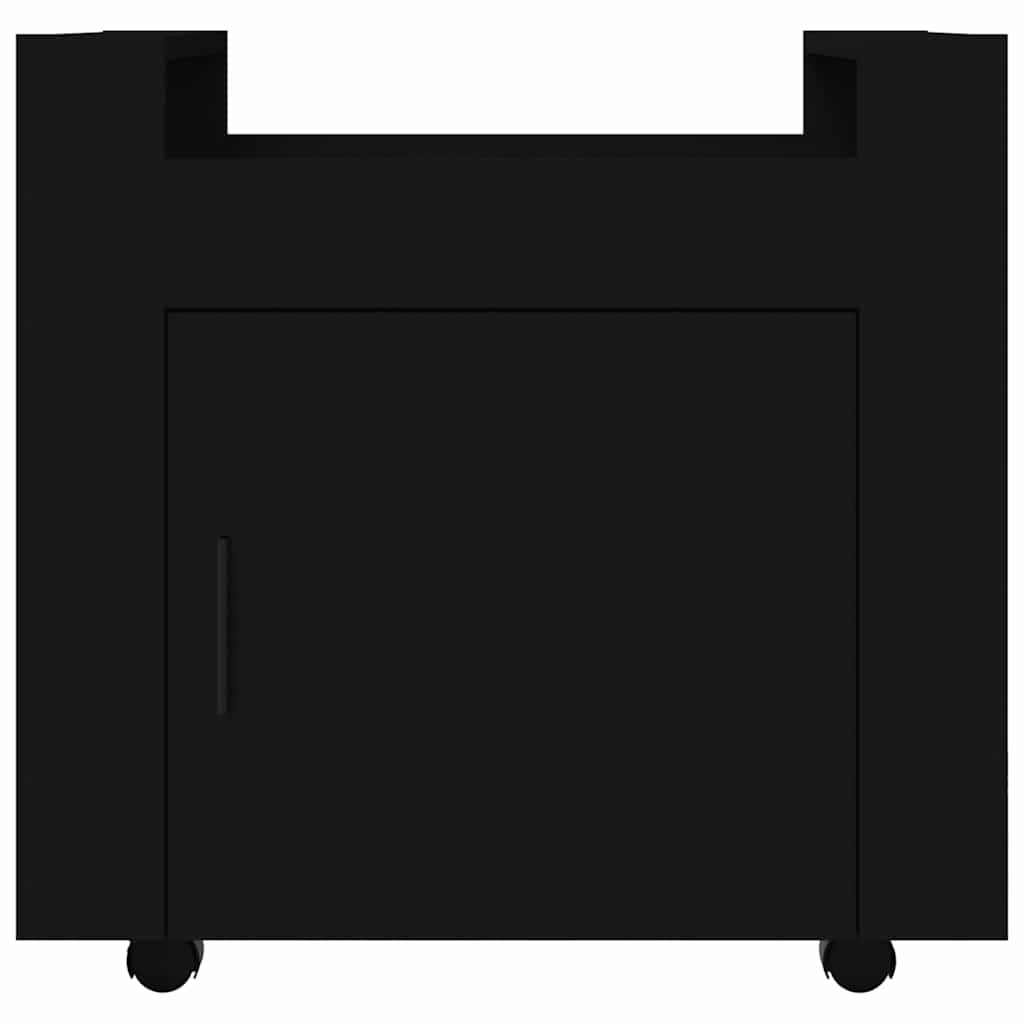 Desk Trolley Black 60x45x60 cm Engineered Wood
