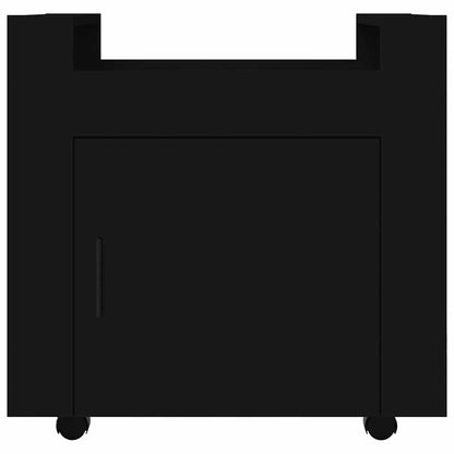 Desk Trolley Black 60x45x60 cm Engineered Wood