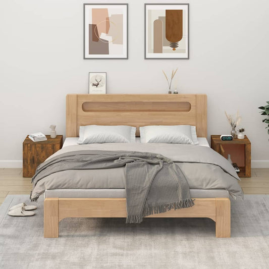 Bedside Cabinet | Set of 2 | Smoked Oak | Engineered wood | Medium