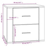 Bedside Cabinet Brown Oak 50x39x47 cm