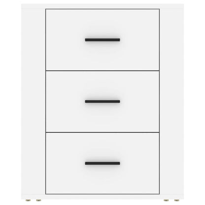 Bedside Cabinet White 50x36x60 cm Engineered Wood