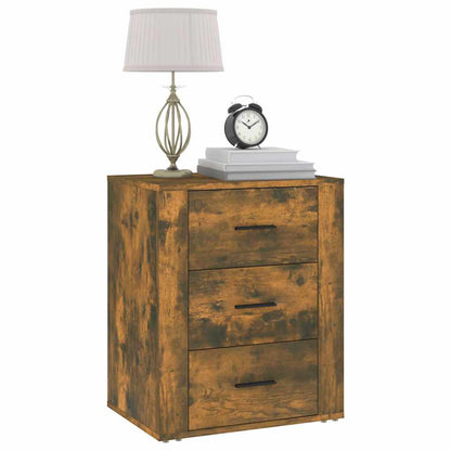 Bedside Cabinet | Smoked oak | Engineered wood | 50x36x60 cm
