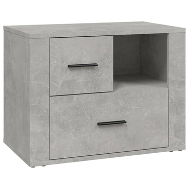 Bedside Cabinet Concrete Grey 60x36x45 cm Engineered Wood