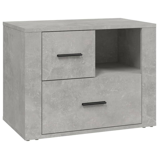 Bedside Cabinet Concrete Grey 60x36x45 cm Engineered Wood