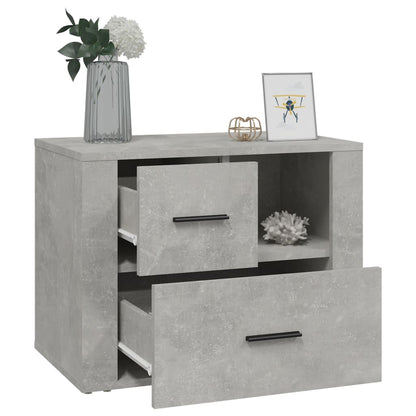 Bedside Cabinet Concrete Grey 60x36x45 cm Engineered Wood