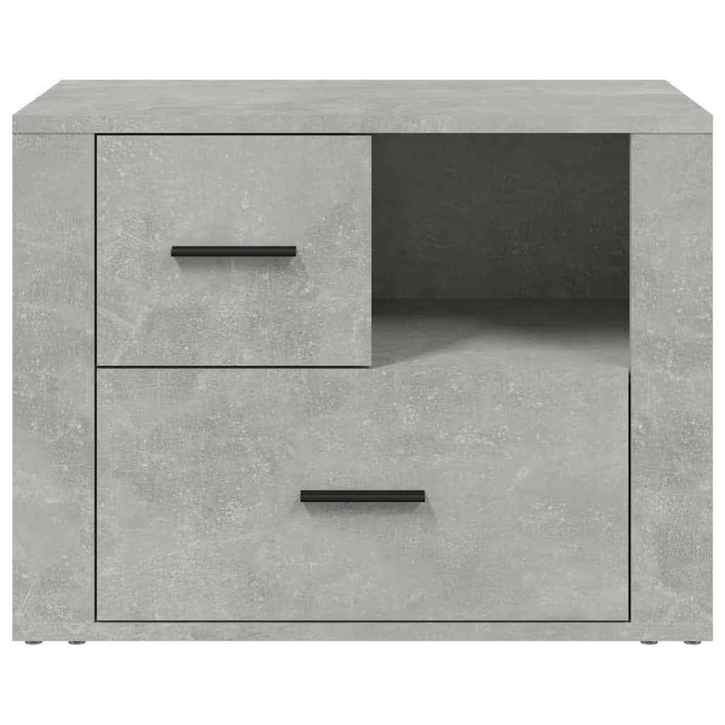 Bedside Cabinet Concrete Grey 60x36x45 cm Engineered Wood